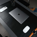 The Toronata | Stealth Black Full-Grain Leather Desk Pad
