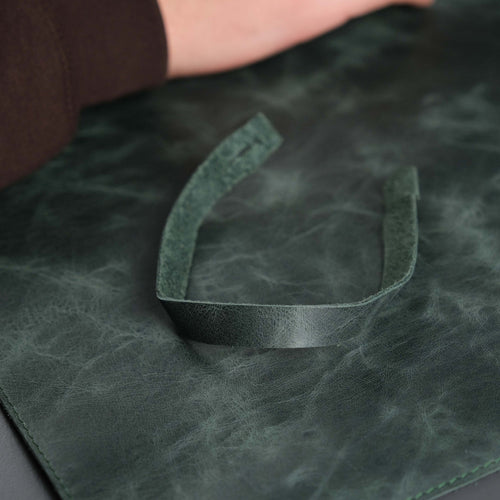 The Toronata | Forest Green Full-Grain Leather Desk Pad