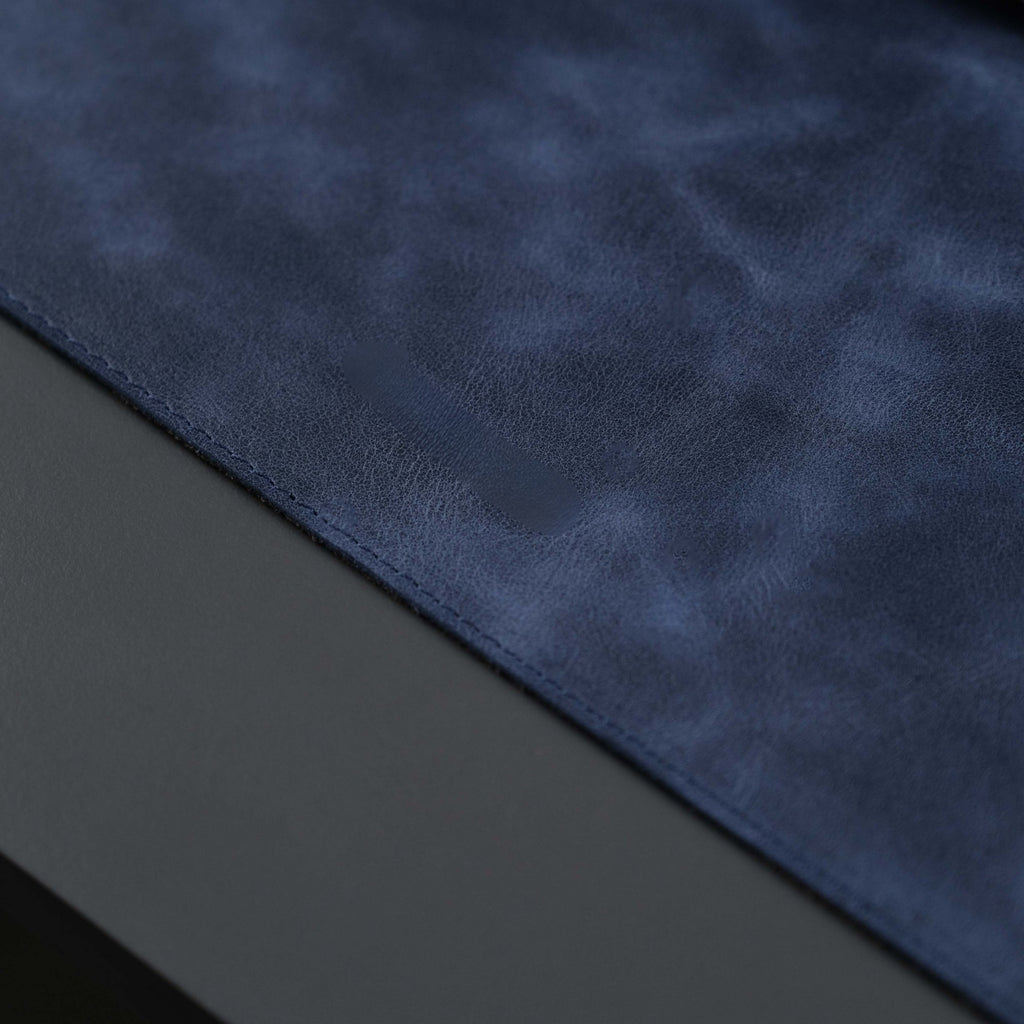 The Toronata | Executive Navy Full-Grain Leather Desk Pad