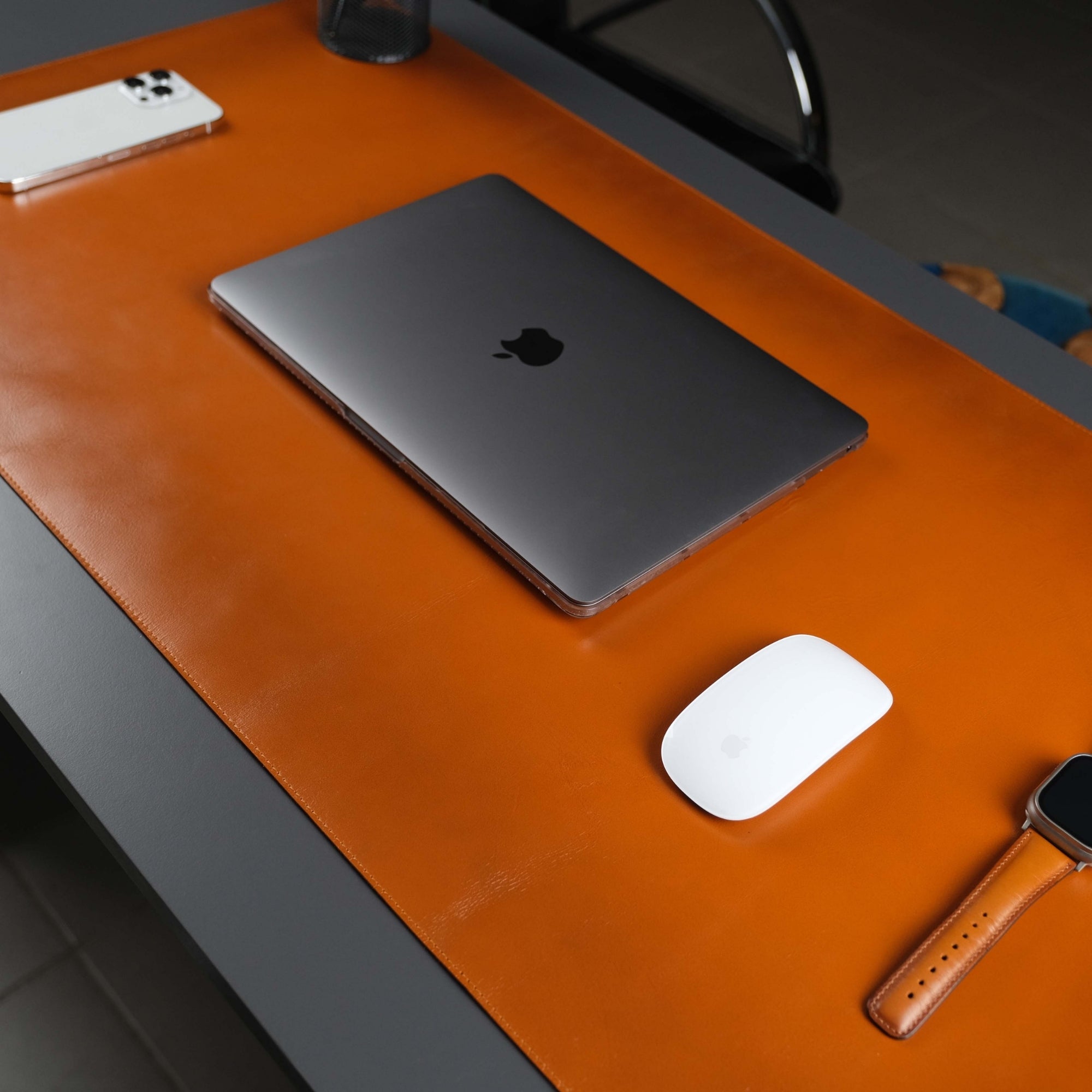 The Toronata | Heritage Tan Full-Grain Leather Desk Pad