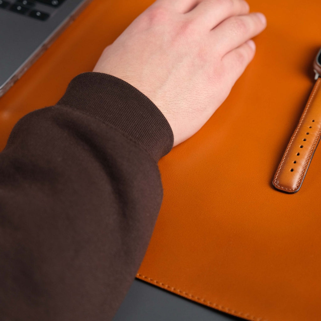 The Toronata | Heritage Tan Full-Grain Leather Desk Pad